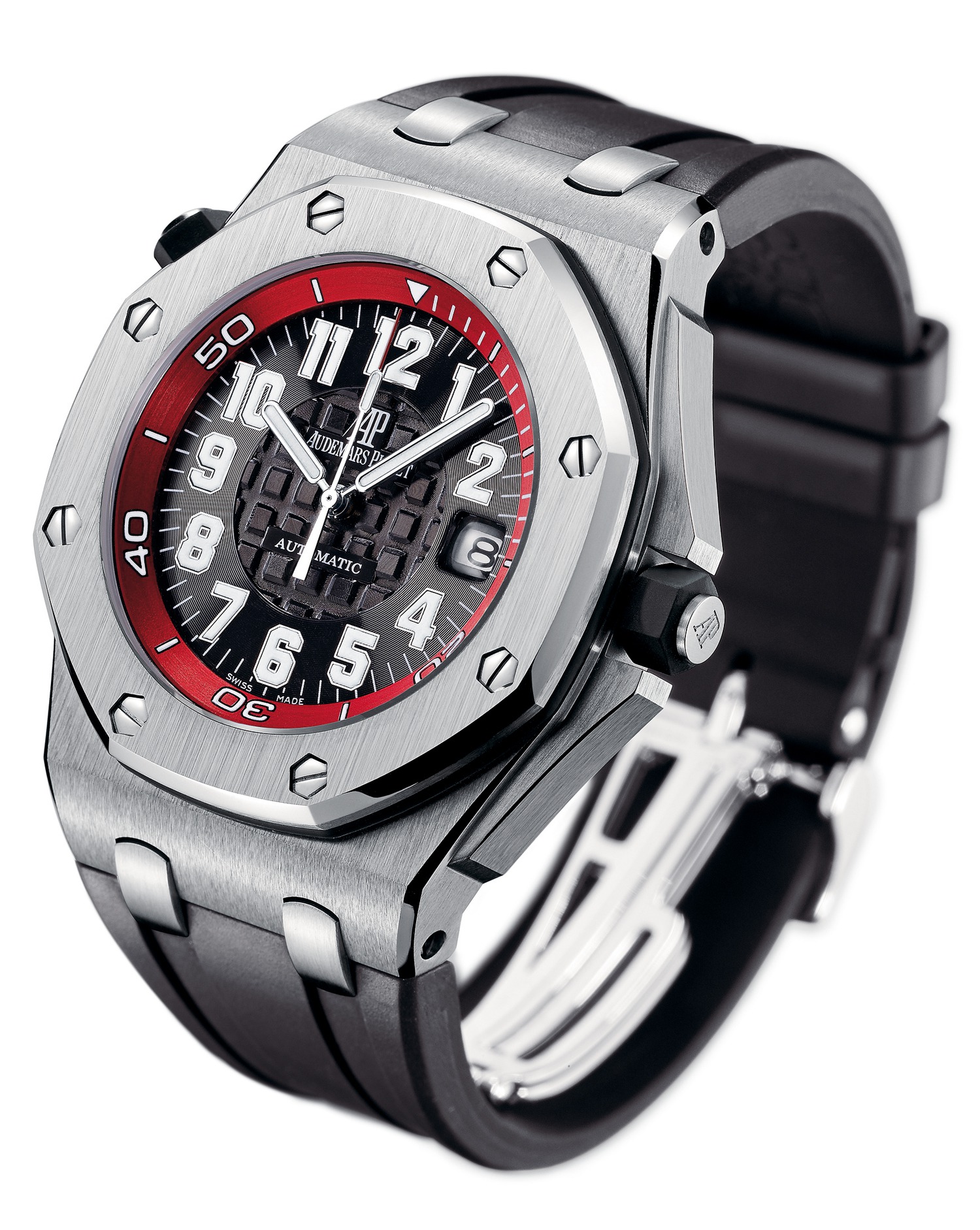 Audemars Piguet Royal Oak Offshore Scuba Boutique Red Steel watch REF: 15701ST.OO.D002CA.03
